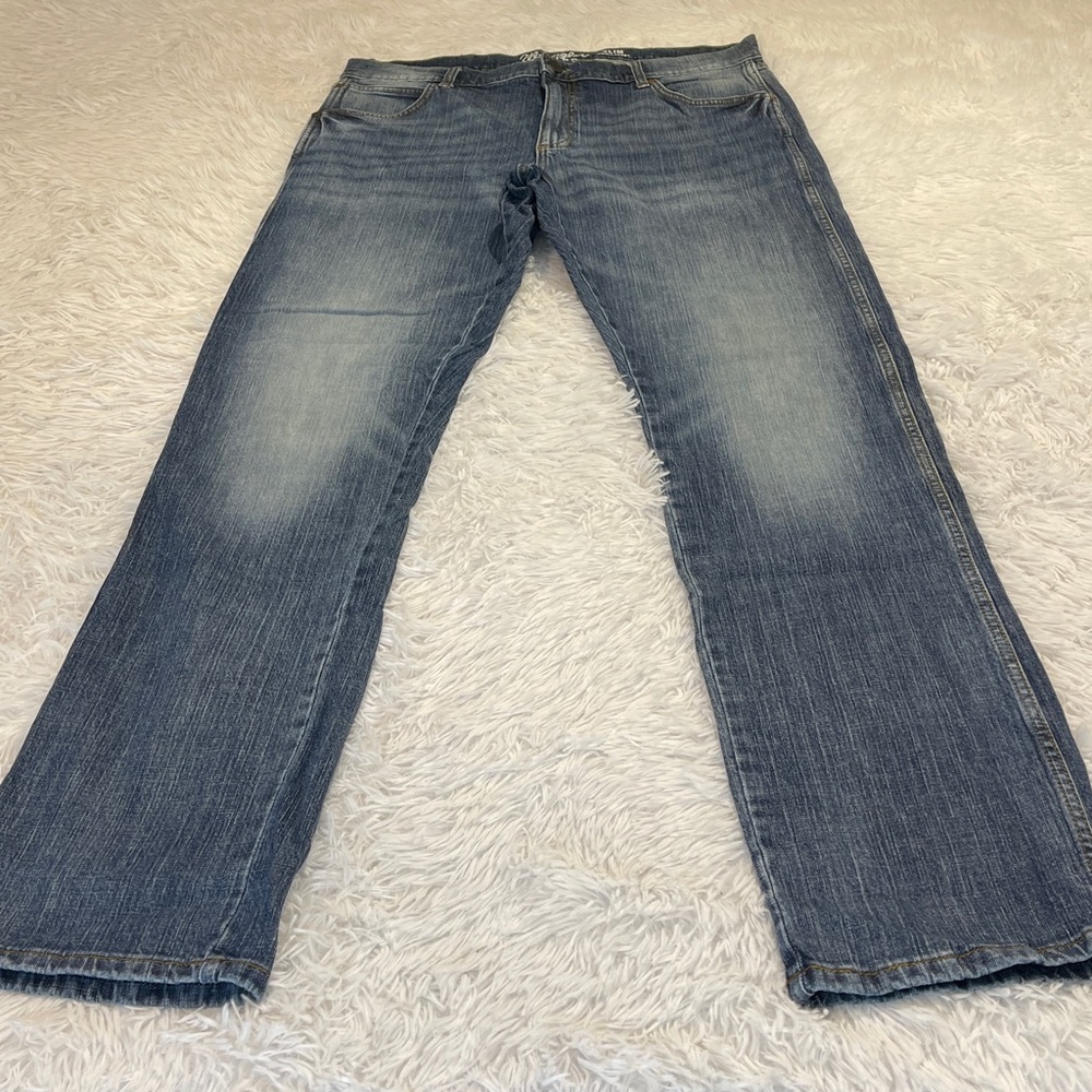 Wrangler RETRO MENS SLIM STRAIGHT Blue Jeans NO TAG MEASURES 36/36